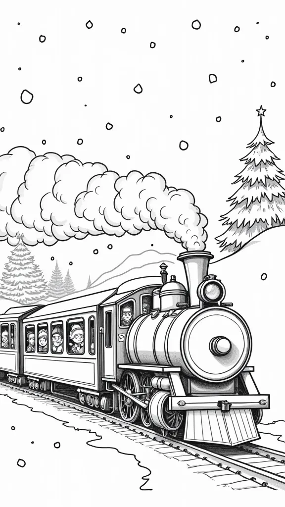 polar express printable coloring pages